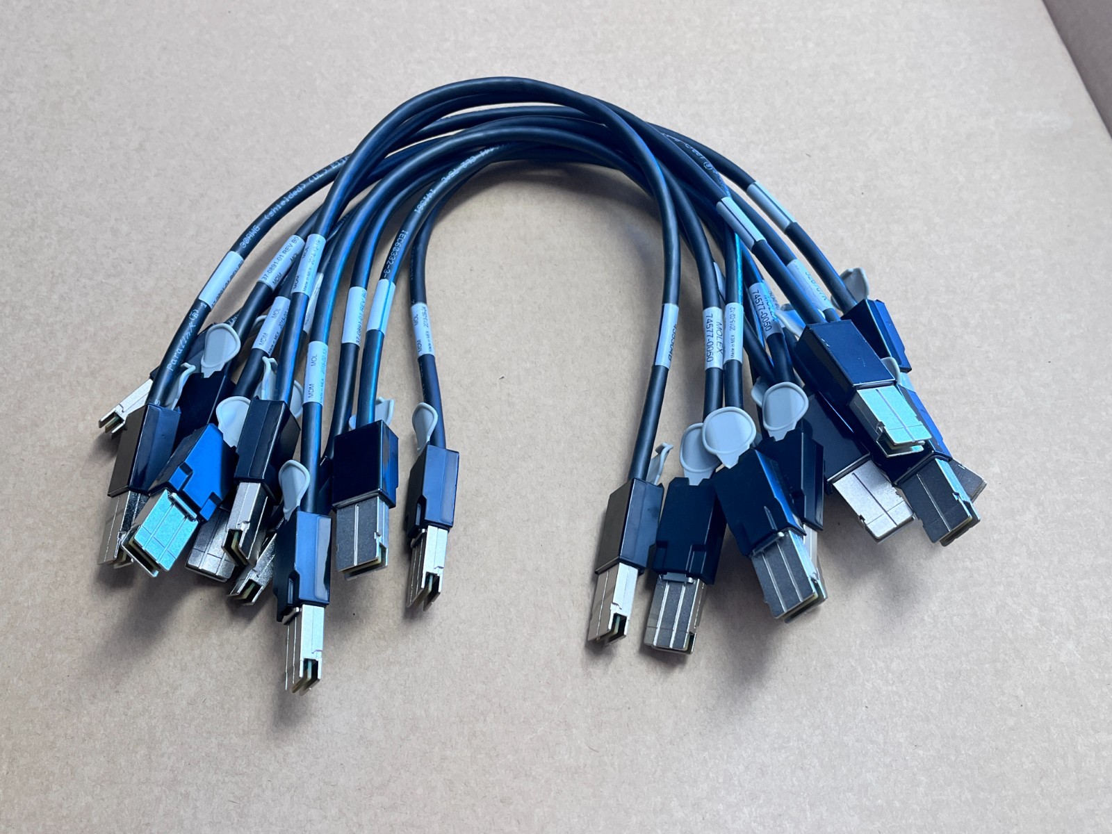 Lot of 10 Cisco 37-0891-01 Molex 74577-0050 50CM Bladestack Stacking Cables