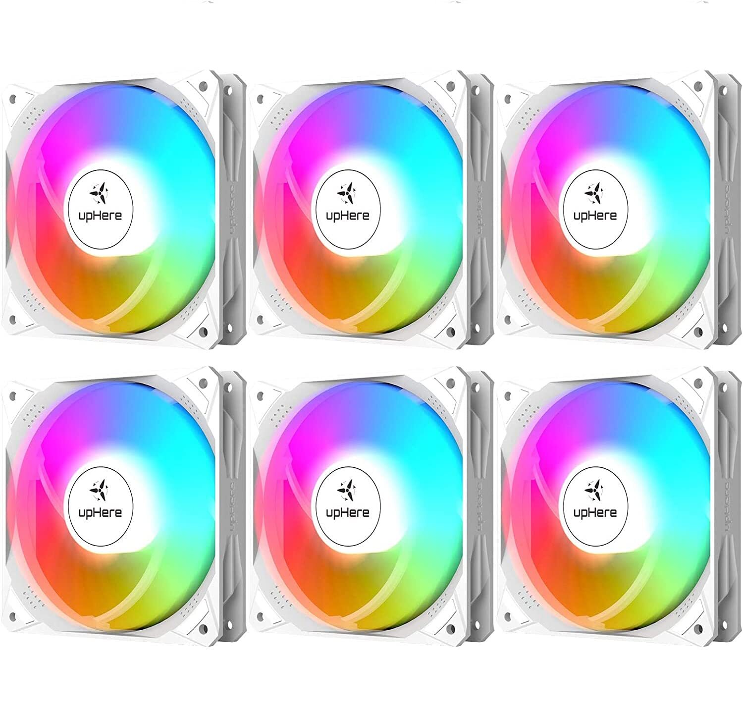 upHere 120mm RGB Case Fan5V ARGB LED Addressable Motherboard SYNCUltra Quiet ...