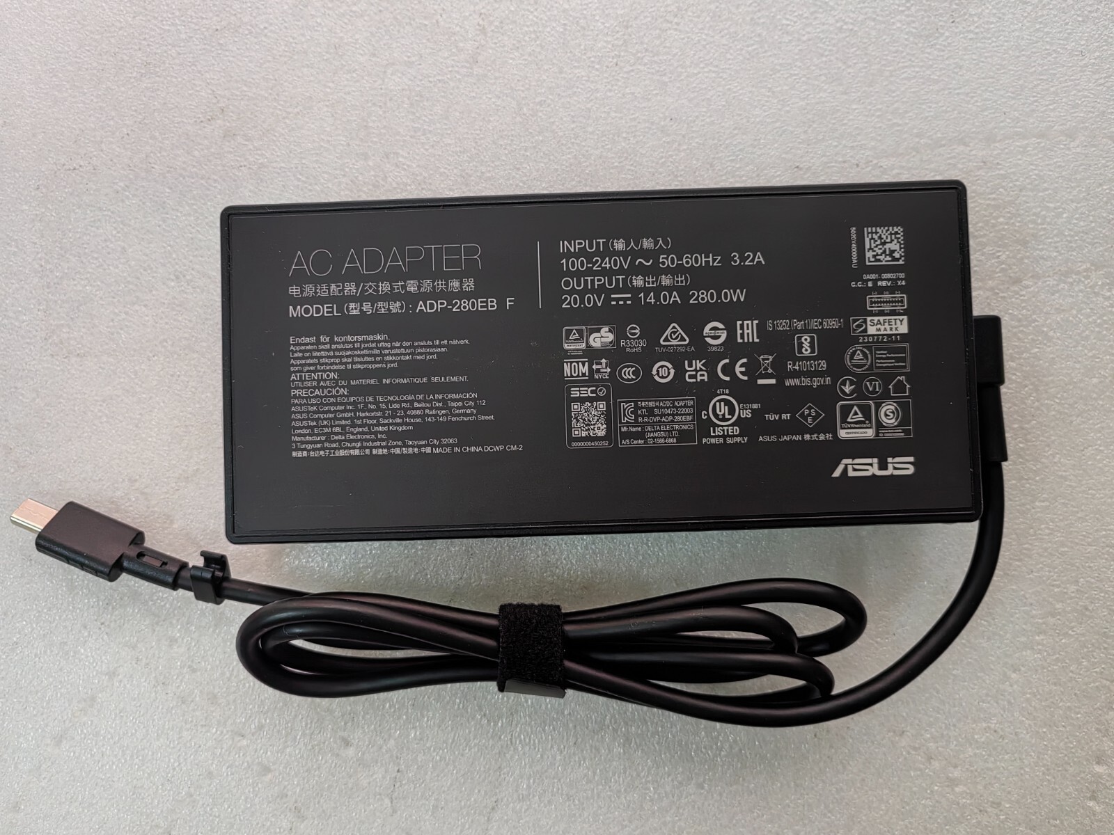 For Asus ROG Strix G16 G615JMR-AS74 ADP-280EB F Rectangle 280W adapter Original