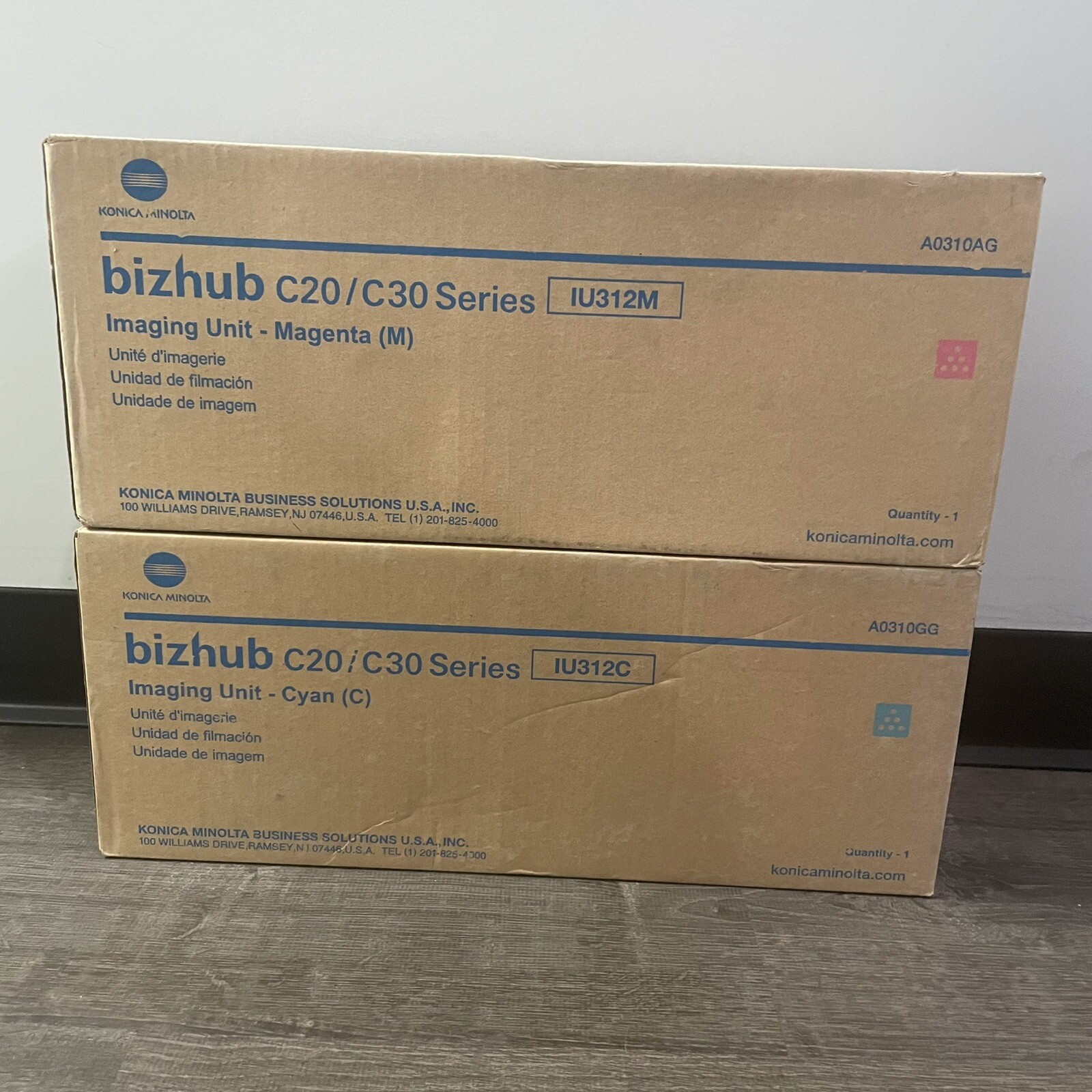 Konica Minolta IU312 CM Imaging Unit Cartridges bizhub C20/ C30 Series lot of 2