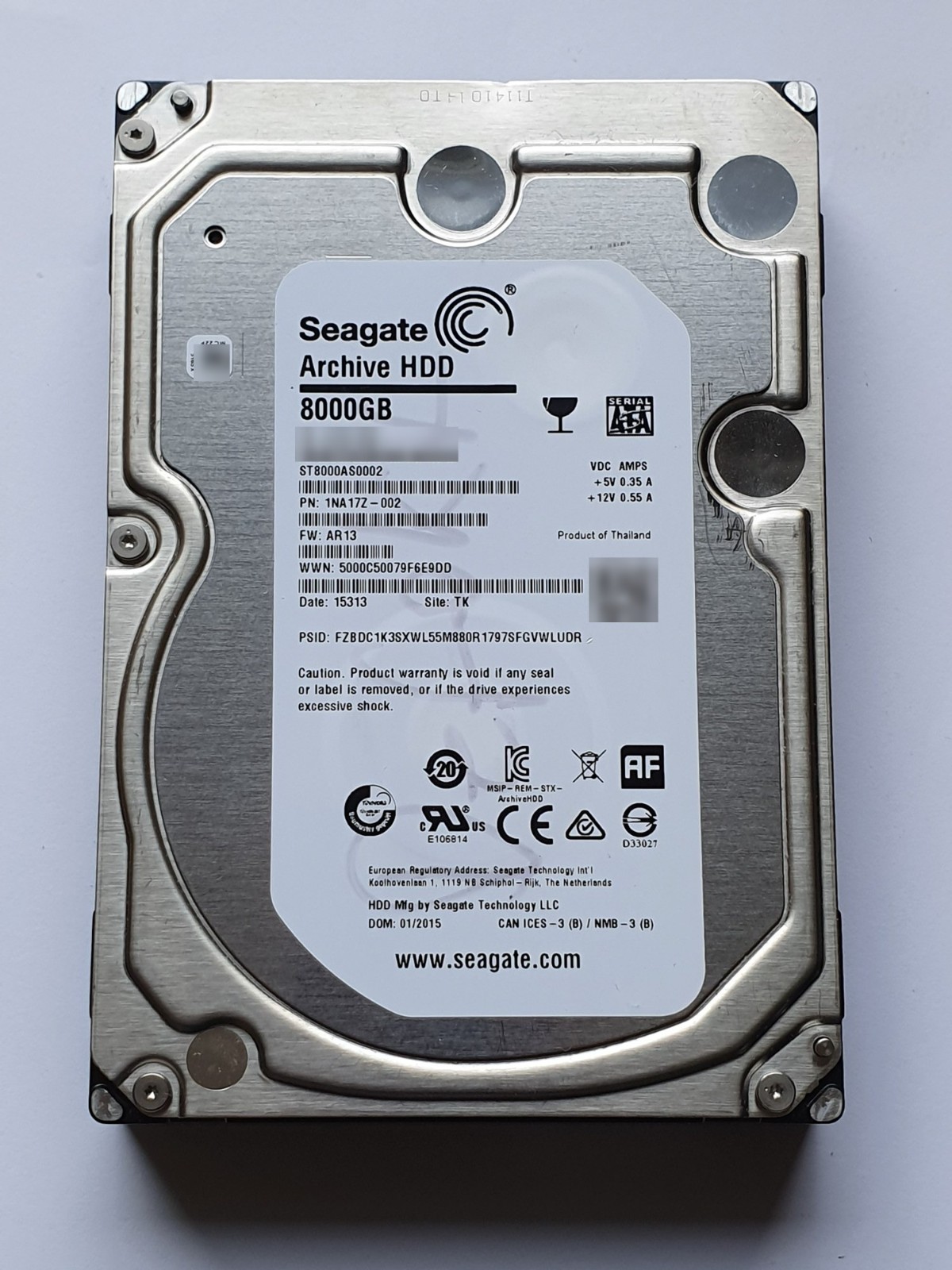 8TB SATA Seagate ST8000AS0002 5900rpm 128MB HDD 3.5" Internal Hard Drive