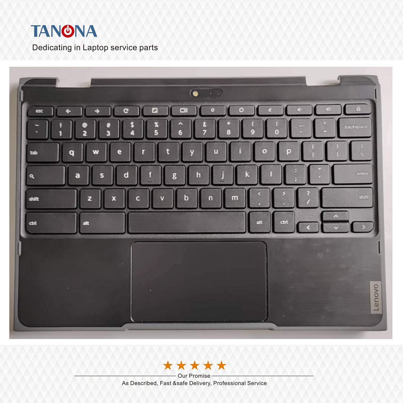 New 5CB0Z21553 For Lenovo 300e Chromebook 2nd Gen AST Palmrest Keyboard Touchpad