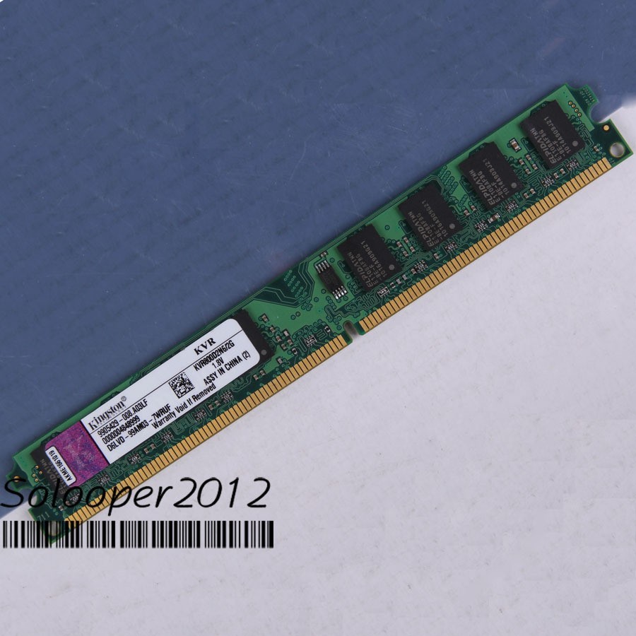 For Kingston 2GB DDR2 800MHz PC2-6400 (KVR800D2N6/2G) Memory RAM