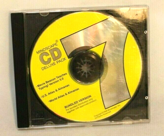 Mindscape CD Deluxe Pack 7 IN HARD CASE Mavis Beacon Teaches Typing WINDOWS 5.0