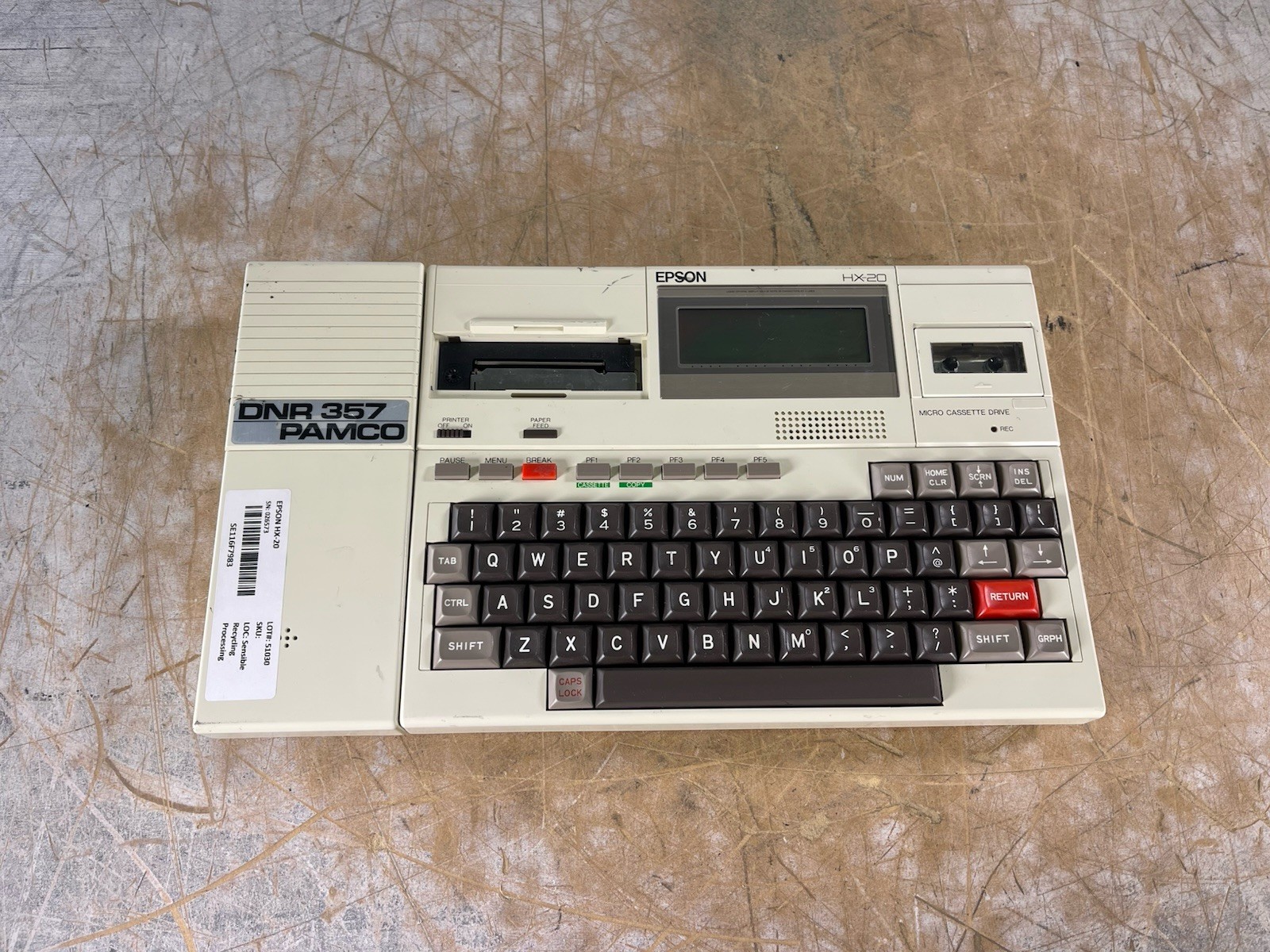 VINTAGE EPSON HX-20 PORTABLE COMPUTER - (FOR PARTS)