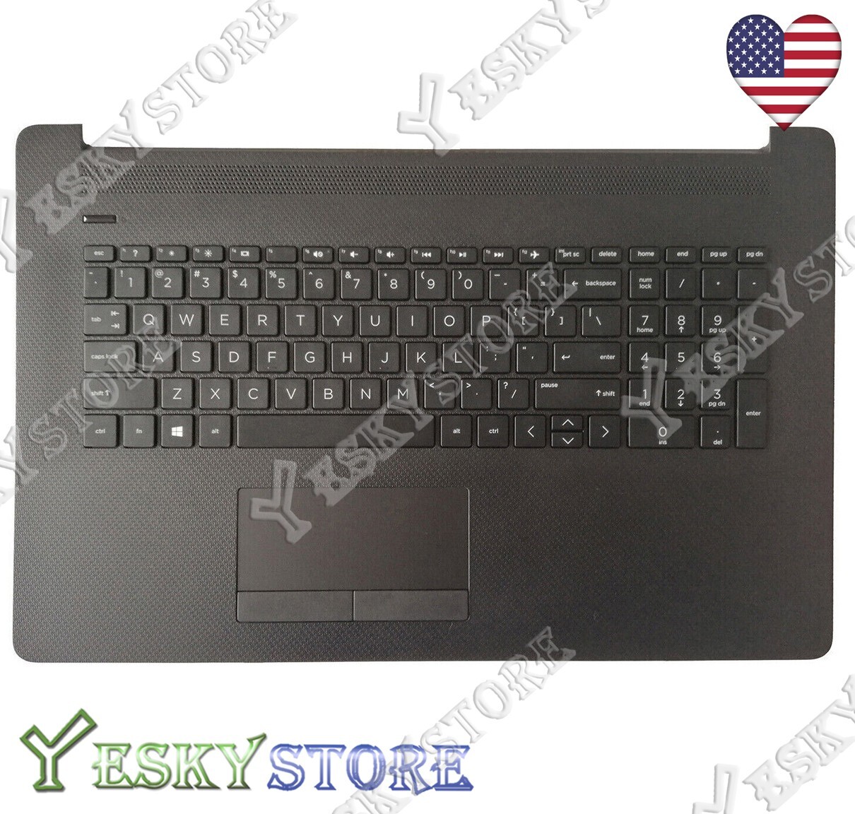 New  HP 17-CA 17BY Palmrest w/Non Backlit Keyboard Touchpad l22750-001