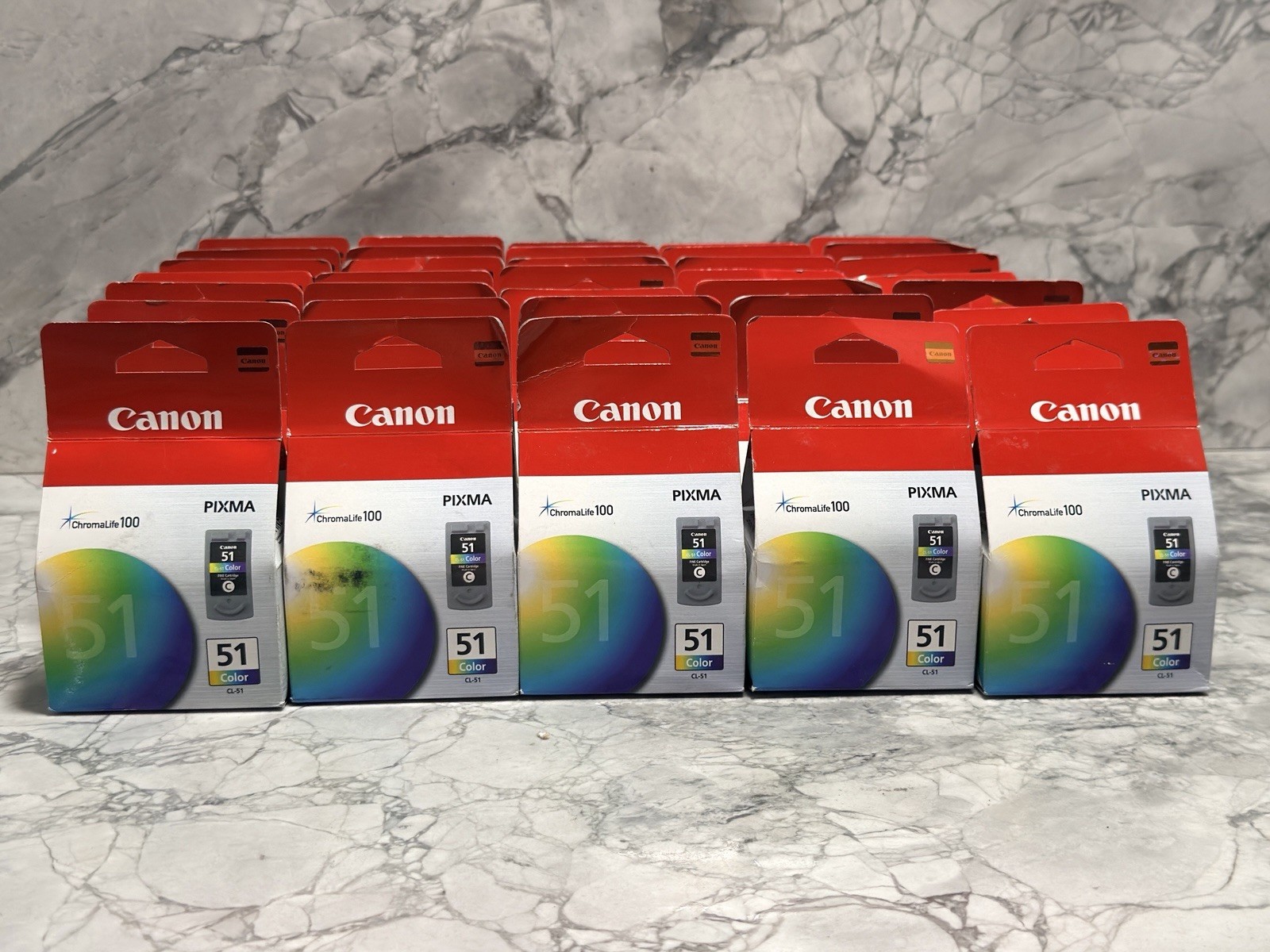 Lot of 35 Genuine Canon CL-51 Color High Yield Ink Cartridge Sealed
