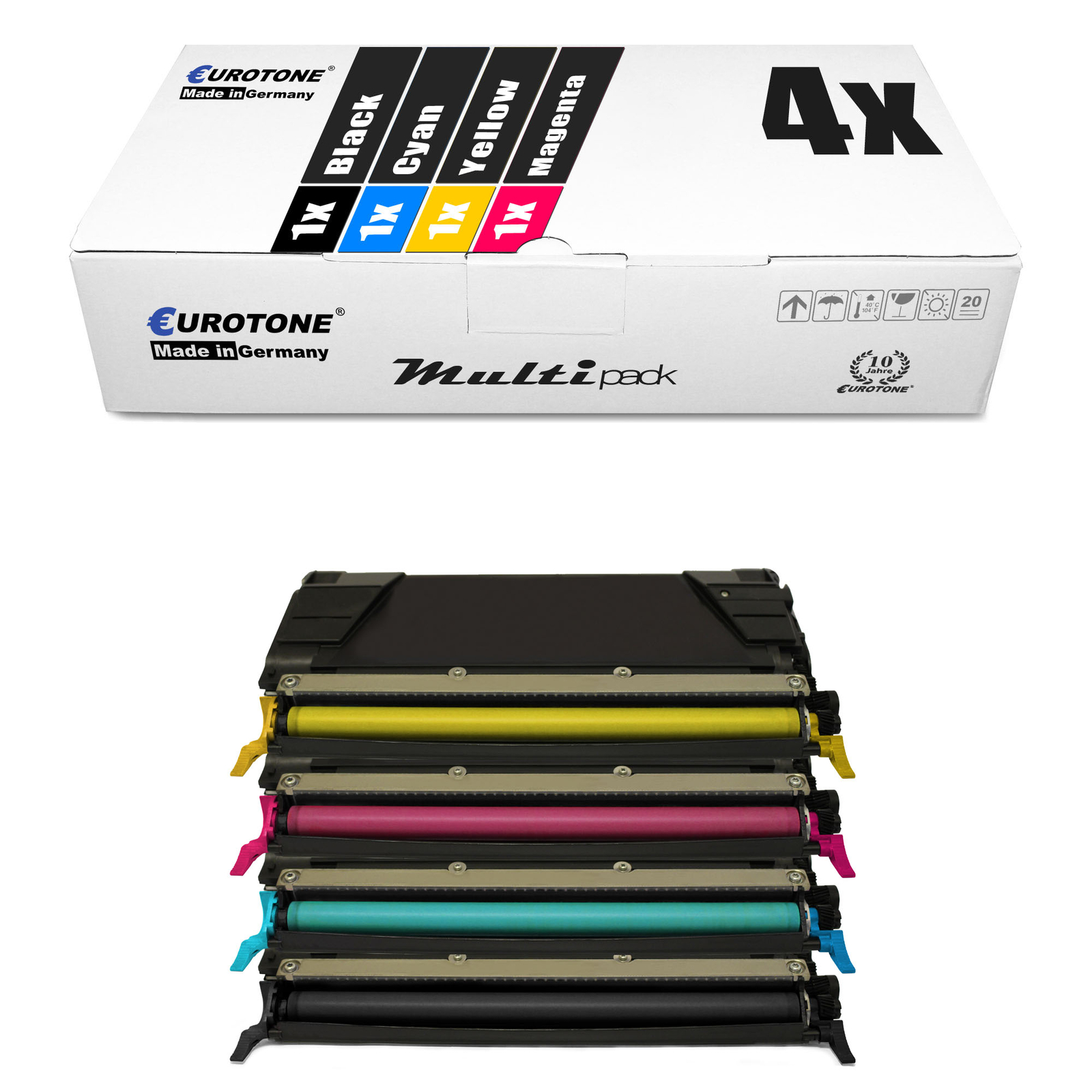 4x Toner for Lexmark C 746 748 DE DTE E DN N DTN CMYK