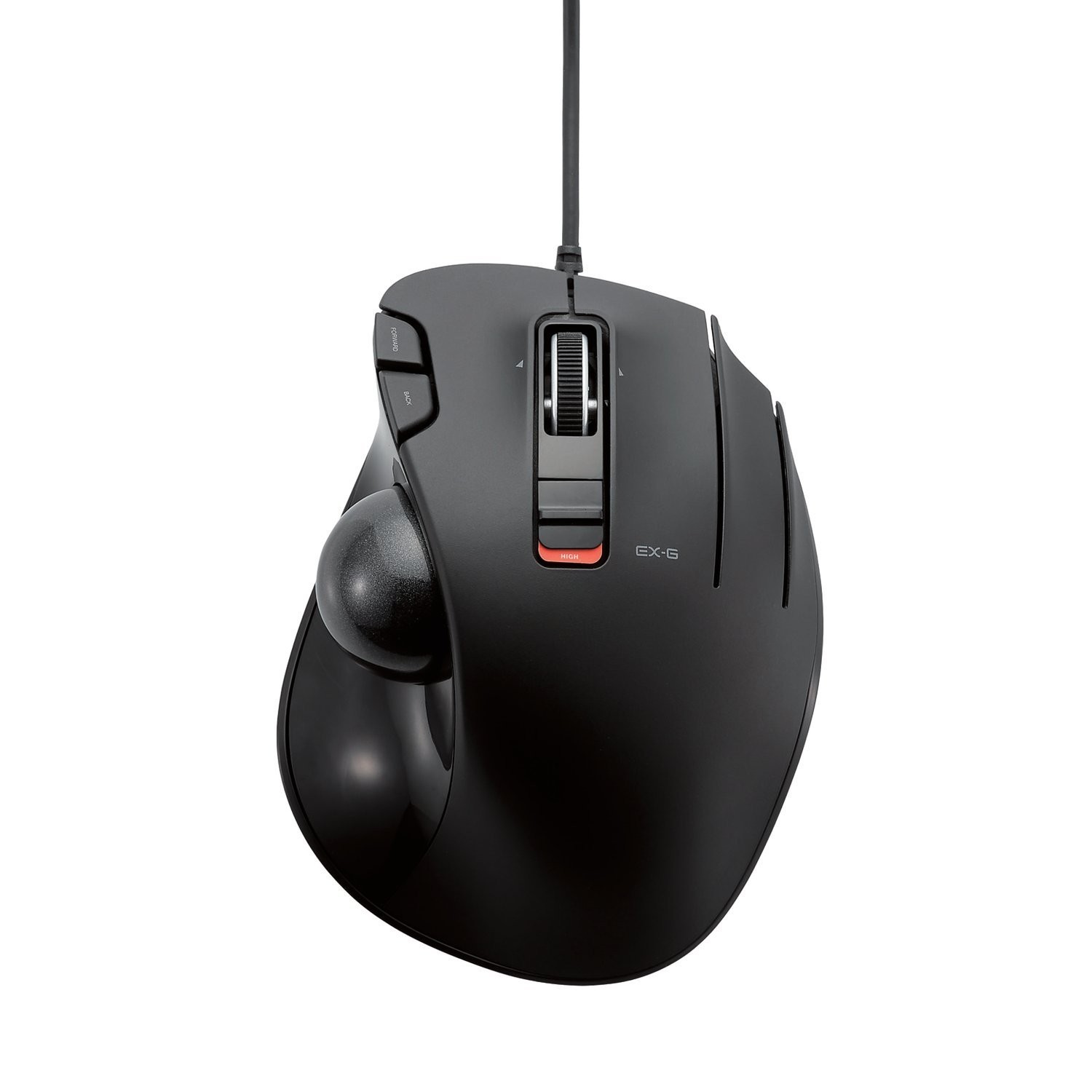 ELECOM EX-G Wired Trackball Mouse, Ergonomic, Thumb Control, Smooth Tracking ...