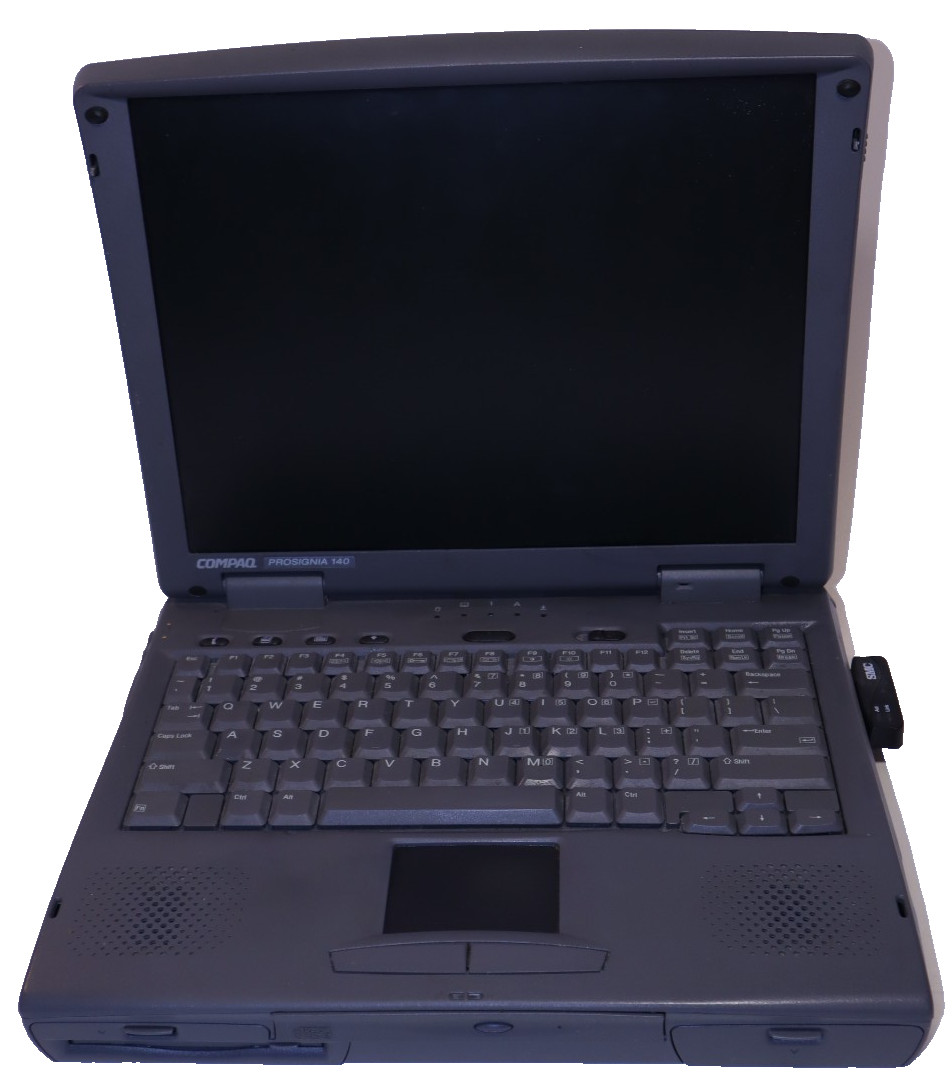 Vintage Compaq ProSignia 140 Laptop No Power Adapter UNTESTED PARTS ONLY AS-IS