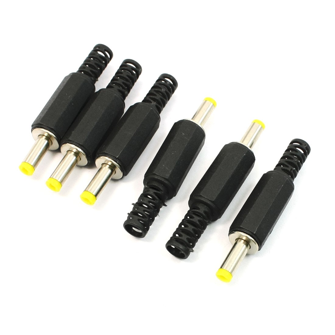 6pc Plastic Cable Guard 4.0 x 1.7mm Male DC Power Plugs Connectors