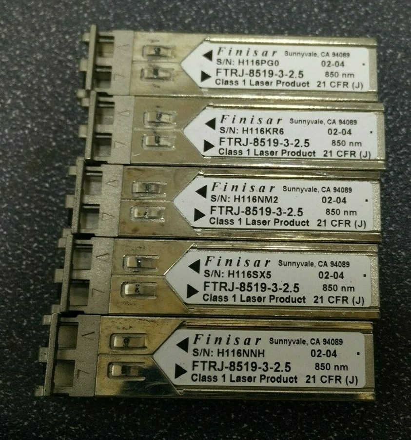 14x Finisar FTRJ-8519-3-2.5 SX 2Gbps 850nm SFP Fiber Optic Transceivers