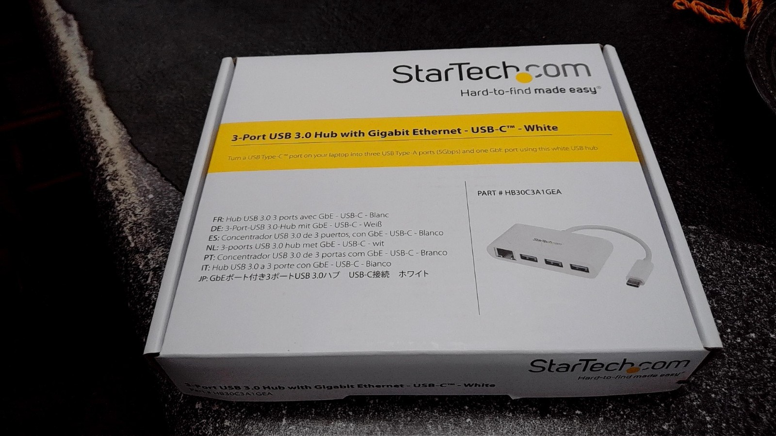 StarTech.com 3 Port USB C Hub w/Gigabit Ethernet USB Type C to 3 x USB-A
