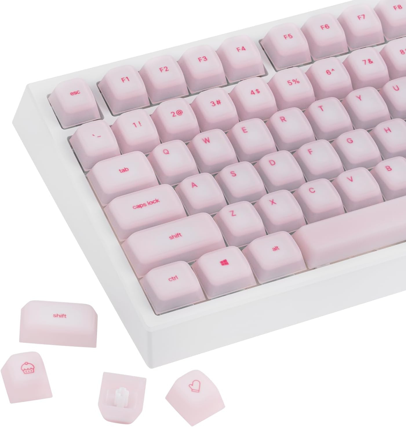 EPOMAKER Aegissil Keycap Set, Silicone Material, Cherry Profile, 113 Keys, 65%/7