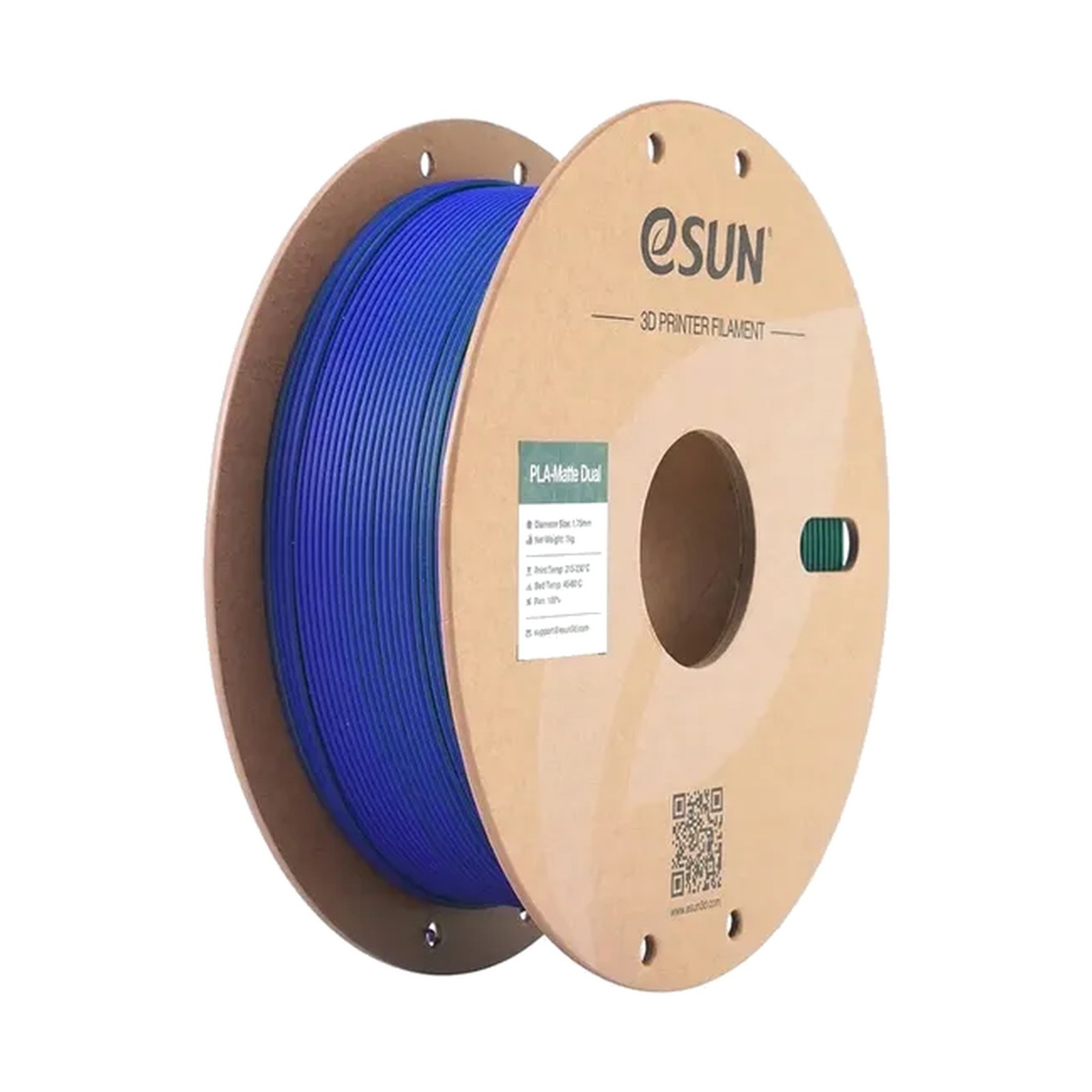 eSUN Matte Dual Color PLA Filament 1.75mm 1KG Blue Green