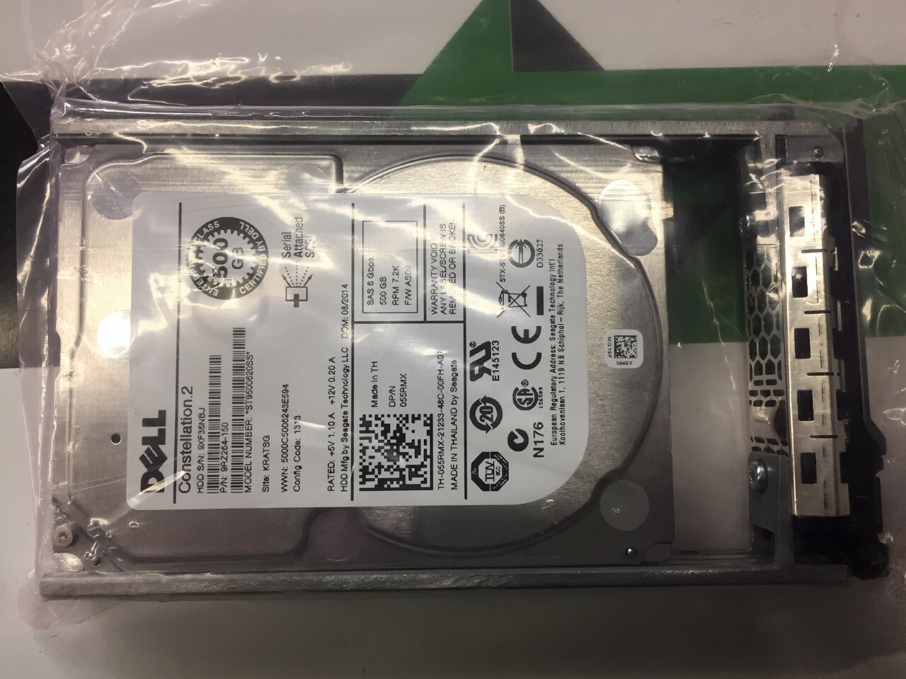 Dell 55RMX 055RMX 500GB 6G 7.2K 2.5" SAS Hard Drive ST9500620SS