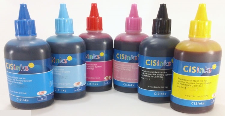 6-Pack 100ml Refill INK Bottles Compatible for Canon I960 I9100 CISS