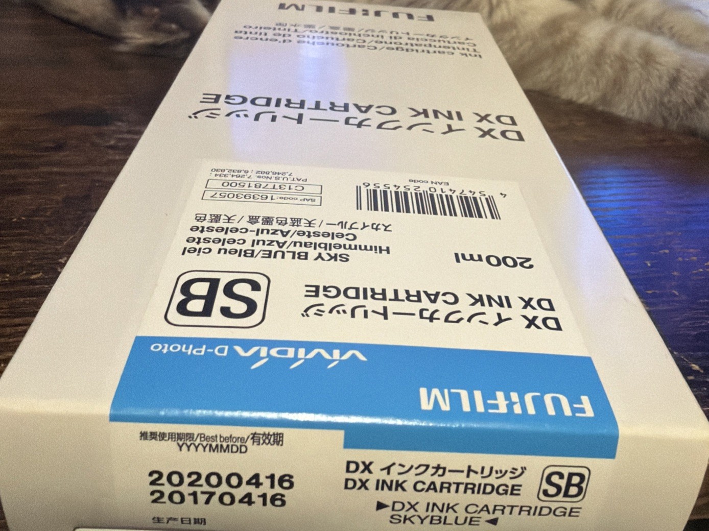 Genuine FUJIFILM Sky Blue ink DX Ink Cartridge 16393057- EXP 2019 C13T781500