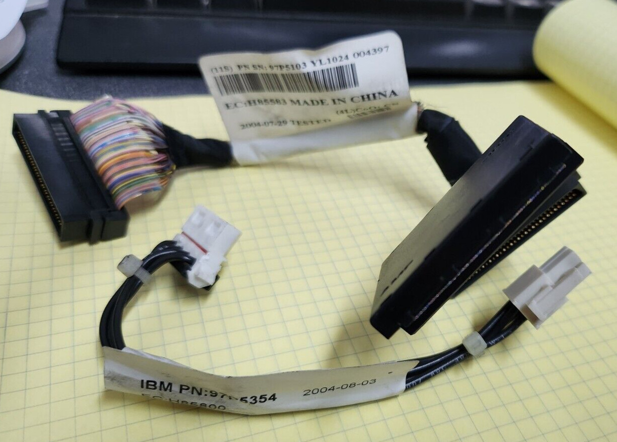 IBM 4263-702X SCSI Media Cable Kit 97P5103 68-Pin SCSI Cable & 97P5354 PCI Riser