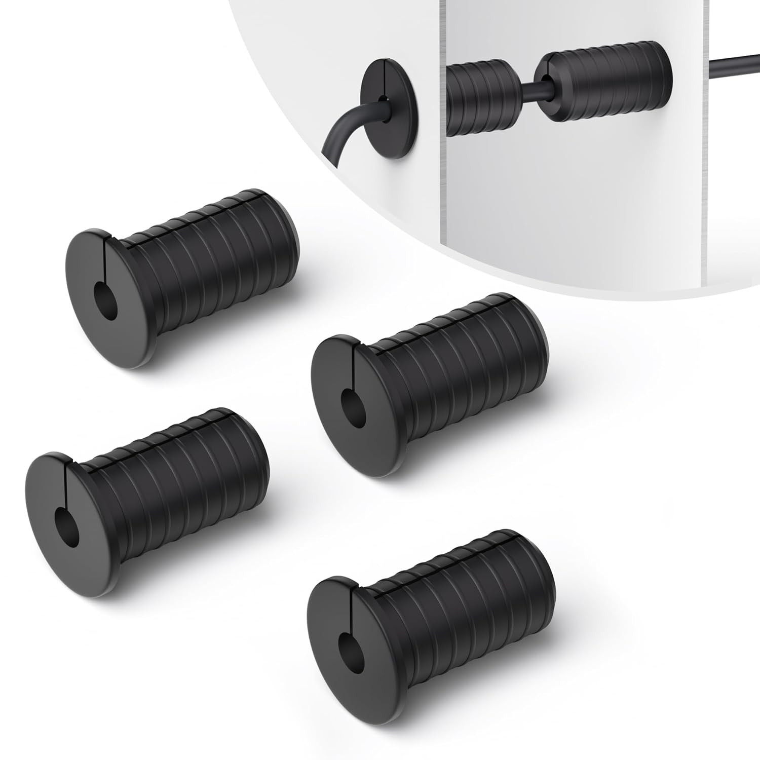 4 PCS 3/4 Inch Starlink Cable Grommet Black Wall Grommets for Cables 3/4 Inch