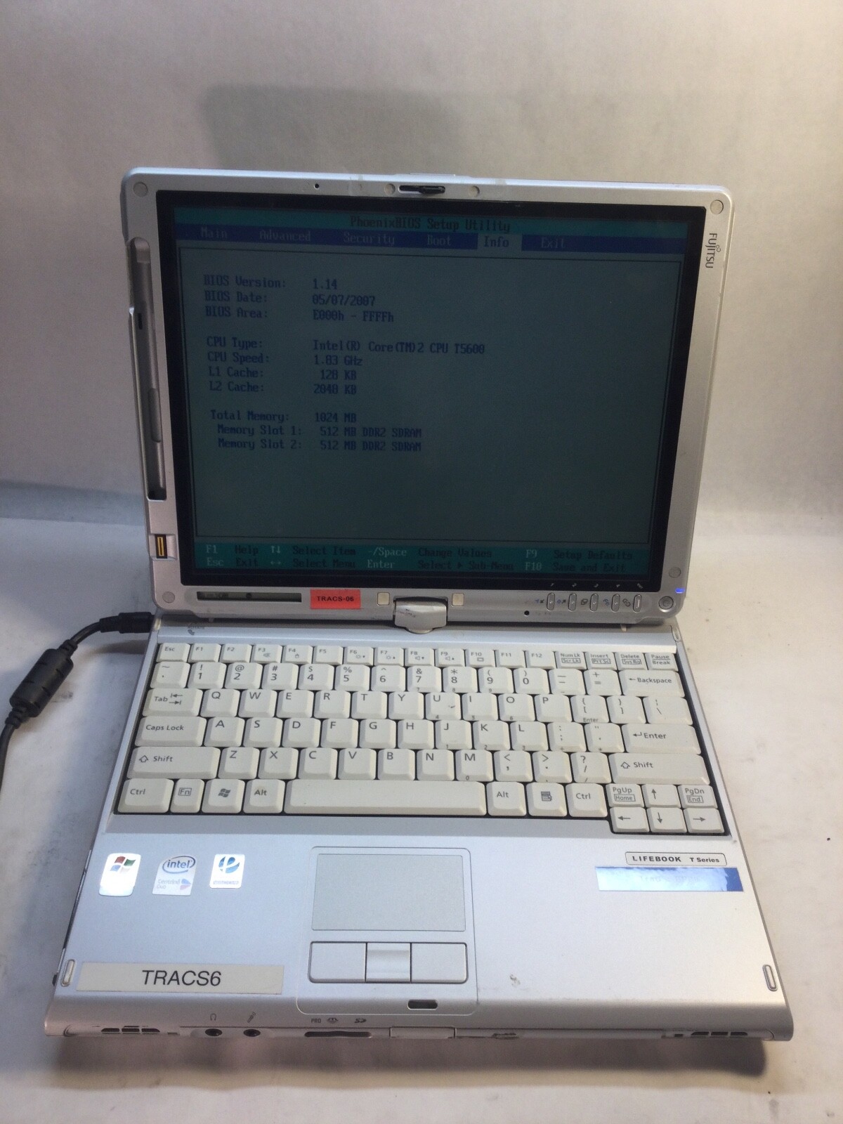 LOT OF 2- Fujitsu Lifebook T4215 13" Laptop Intel Core 2 Duo - VARIOUS ISSUES-MZ