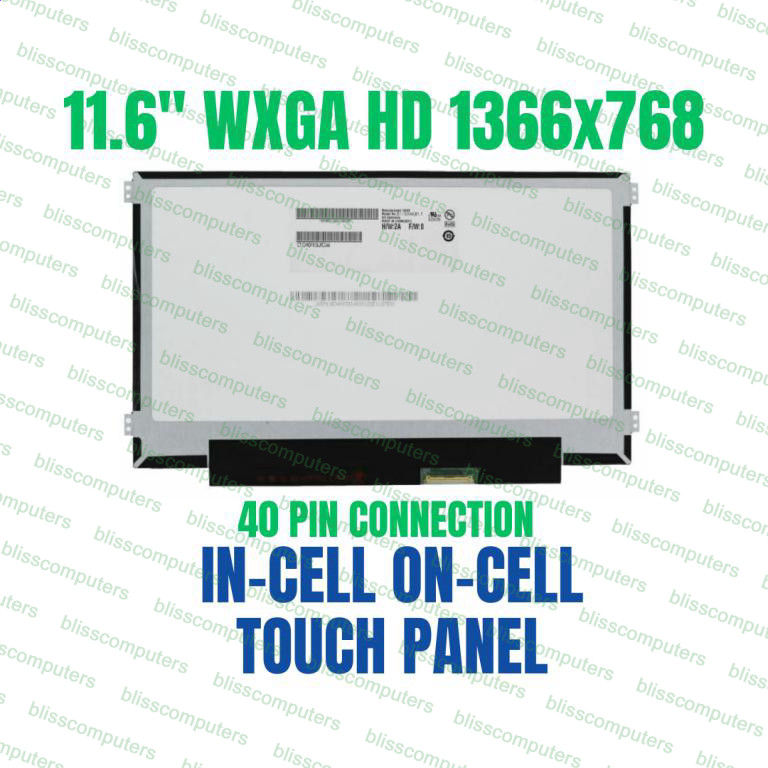 Dell DP/N 0WWKJX LCD LED R116NWR6 Touch Screen 11.6" HD Display