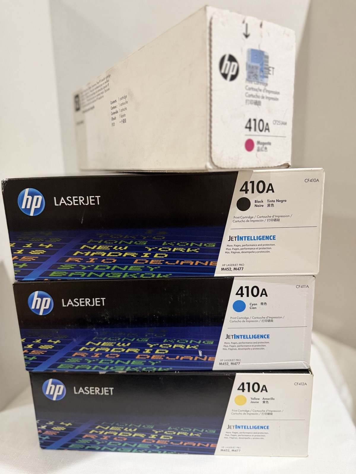 Genuine HP 410A OEM LaserJet Toner Cartridge 4 Set Black, Cyan, Magenta, Yellow