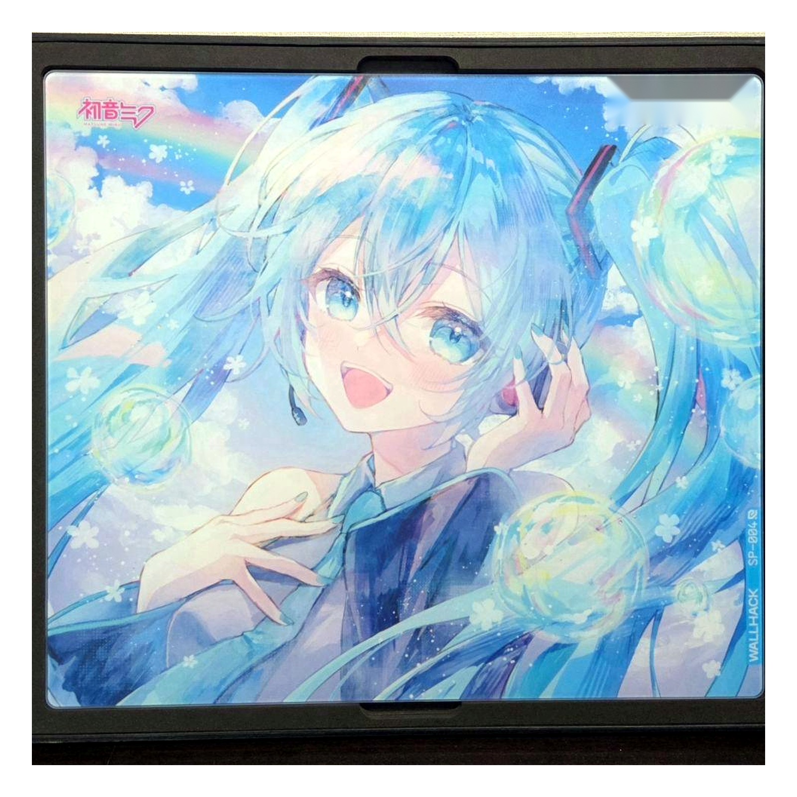 WALLHACK SP-004 Hatsune Miku Summer Miku Glass Mouse Pad Mishiro Case Japan USED