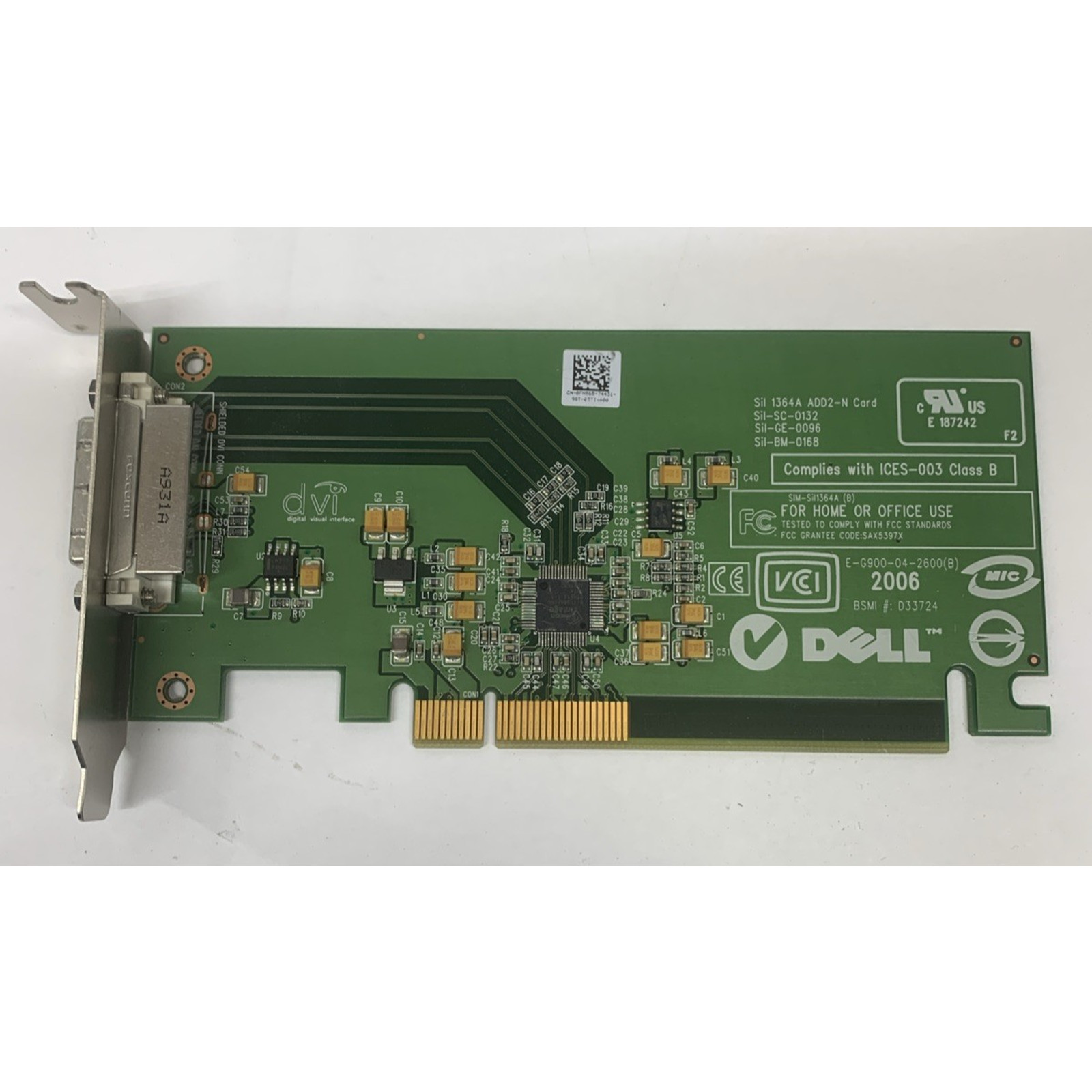 Genuine Dell PCIe Low Profile DVI Adapter Video Card FH868 CN-0FH868