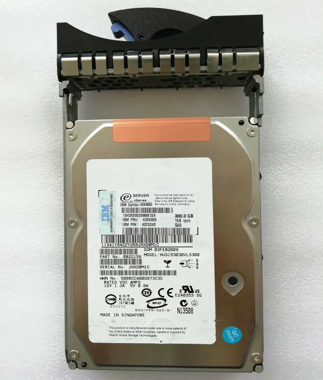IBM 44W2234 43X0802 43X0805 300GB SAS 15K 3.5" HARD DISK DRIVE 44W2235 44W2238