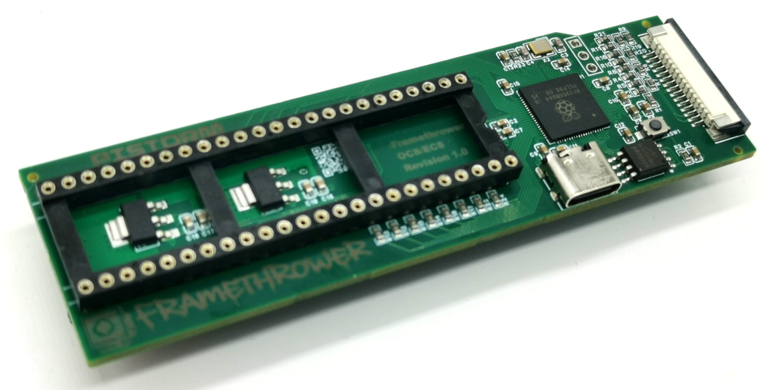 FRAMETHROWER 500 FOR PISTORM HDMI PASSTHROUGH SCANDOUBLER FOR AMIGA 500/500PLUS