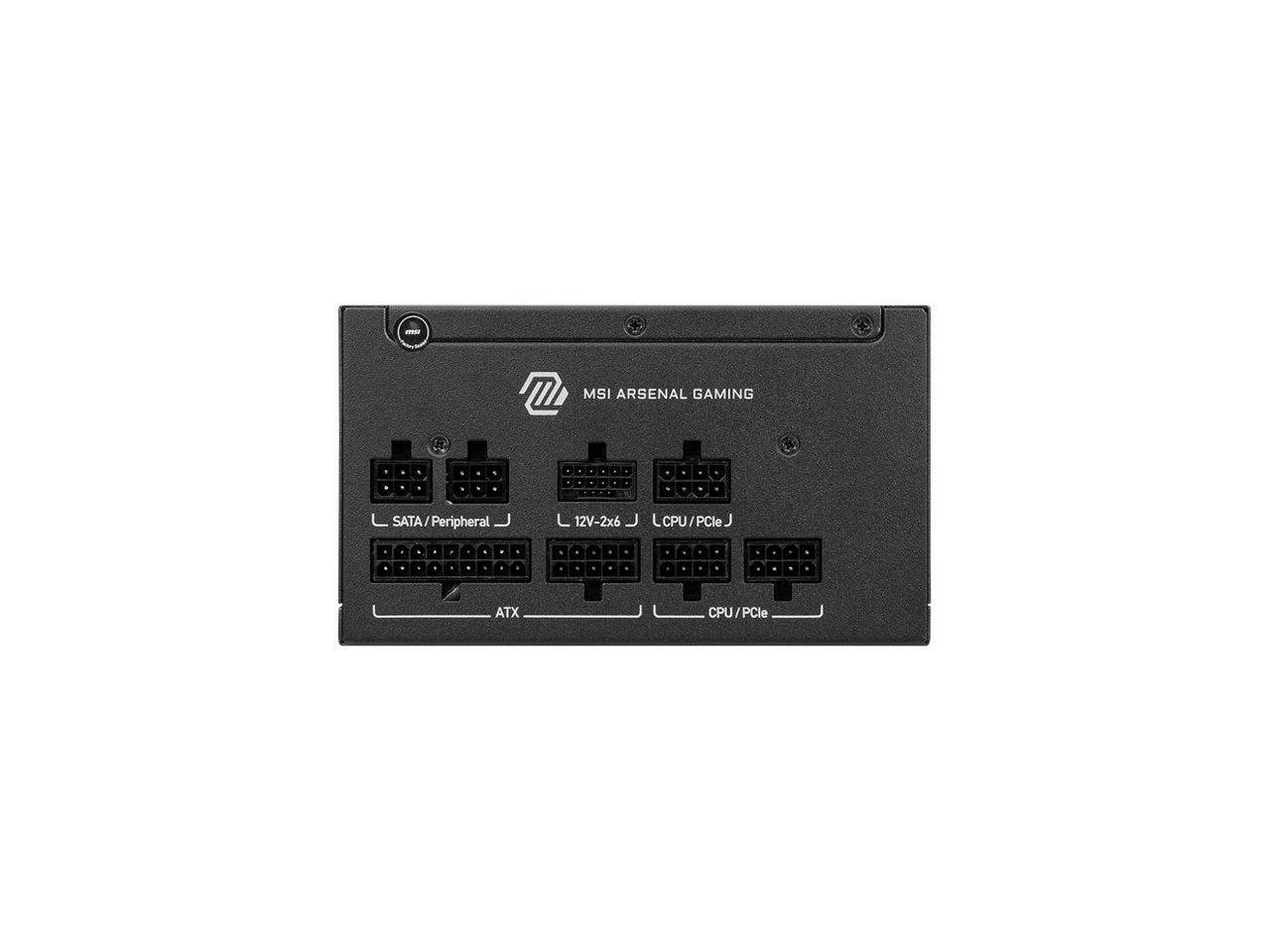 MSI MAG A650GLS PCIE5, Fully Modular Compact Gaming 650W Power Supply, 80+ Gold,