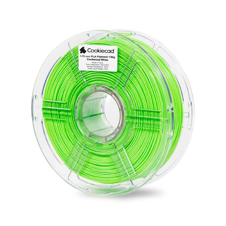 Cookiecad PLA 3D Printer Filament, Green Apple, 1.75mm 1kg