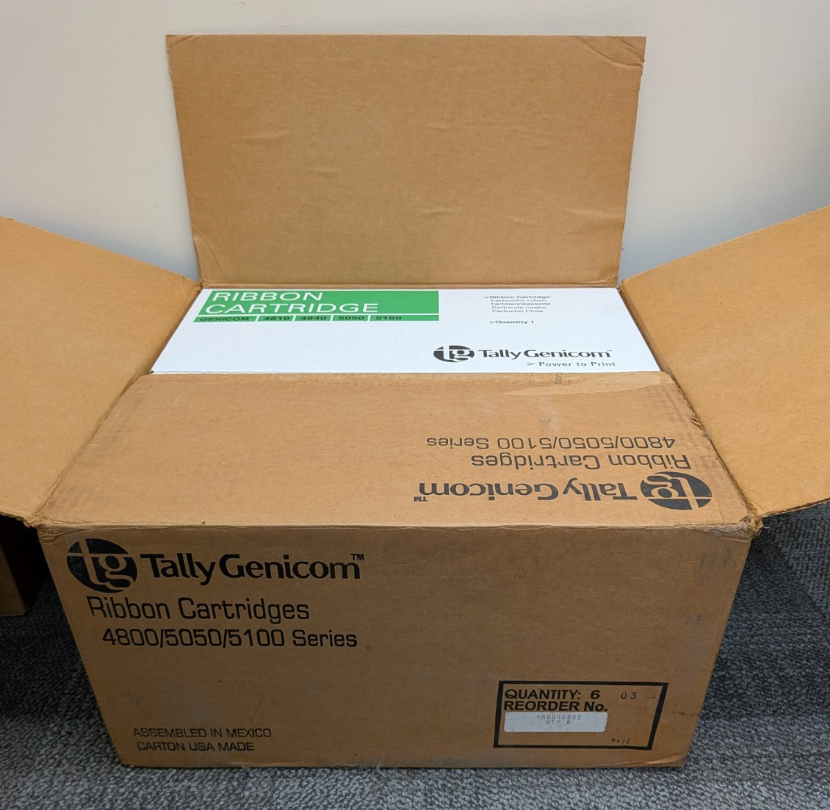TallyGenicom Black Fabric Ribbon Cartridge 4800/5050/5100 4A0040B02 new ink 