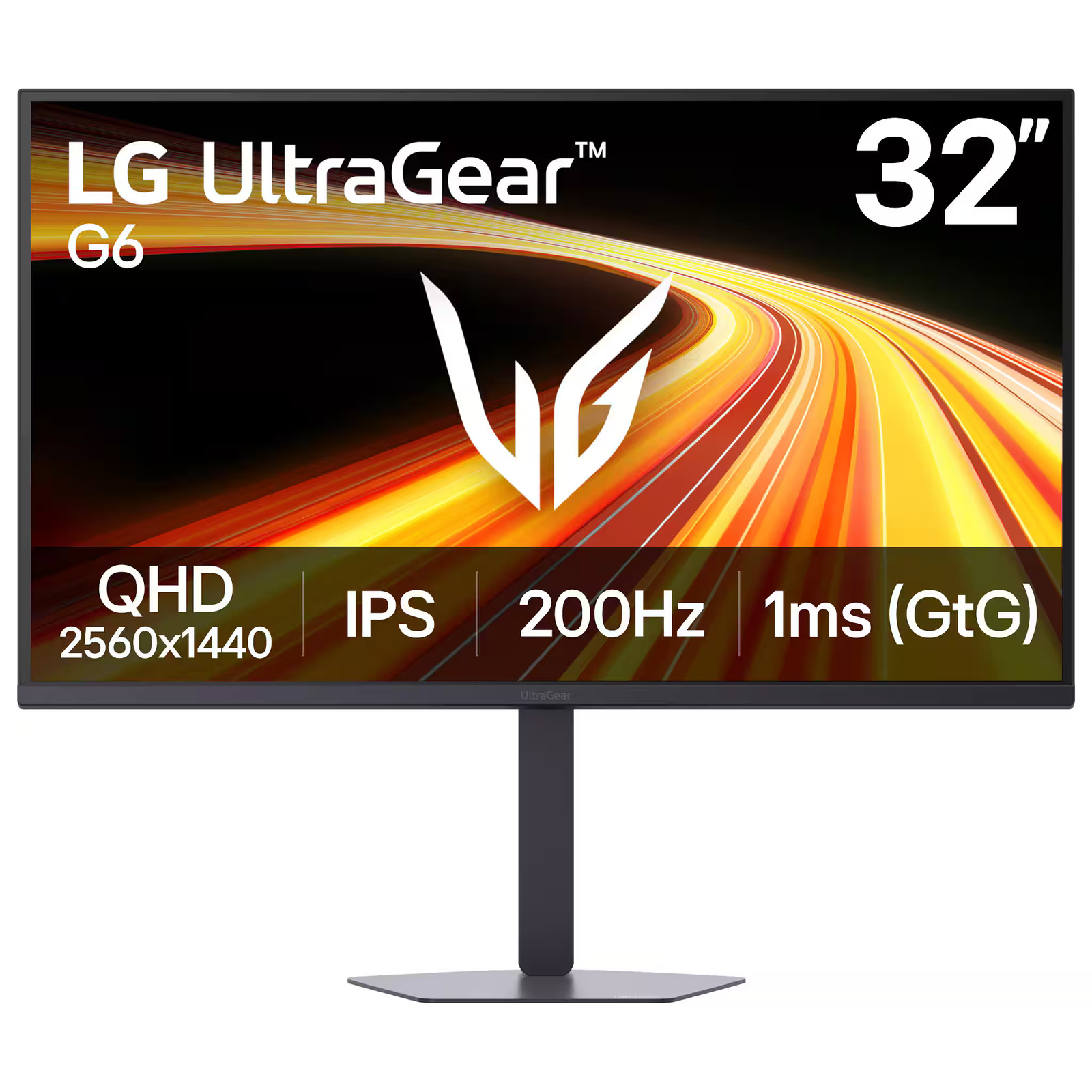 LG - 32" UltraGear G6 IPS QHD 200Hz 1ms G-SYNC Compatible FreeSync Premium Ga...