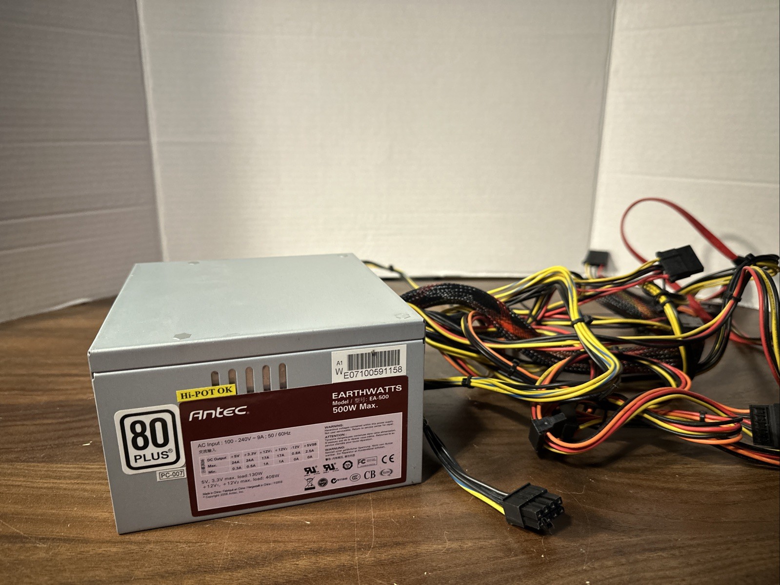 Antec EarthWatts EA-500 500 watt PSU 100V-240V 9A / 80 plus