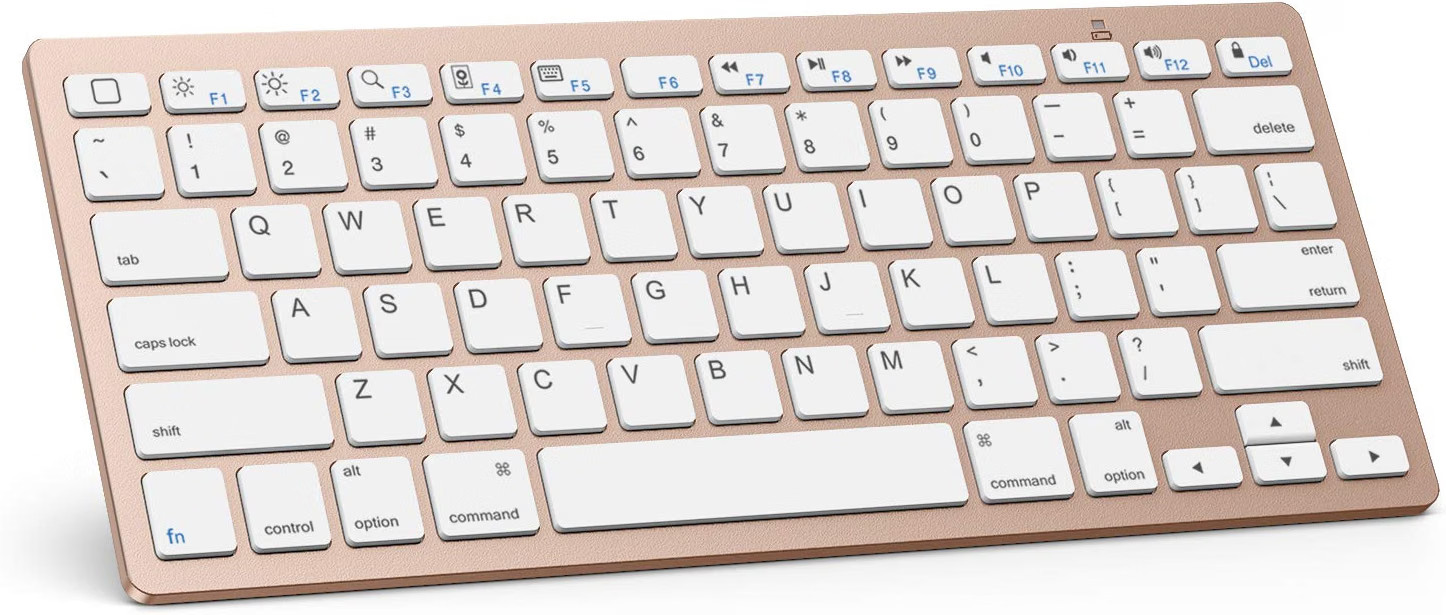 OMOTON Ultra-Slim Bluetooth Wireless Keyboard Compatible with iOS Tablets & Phon
