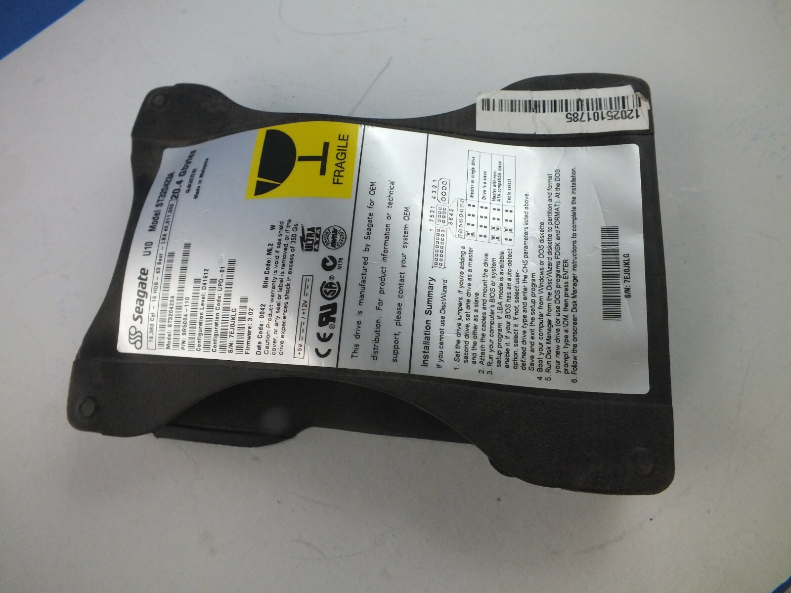 Rubber Case for Seagate U10 ST320423A - 20.4GB - Electronics Hard Drive Protector 