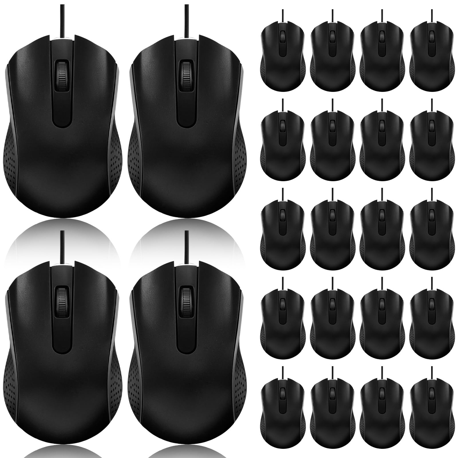 24 Pack Wired Mouse Bulk Computer Mouse Wired with Ergonomic Design Computer