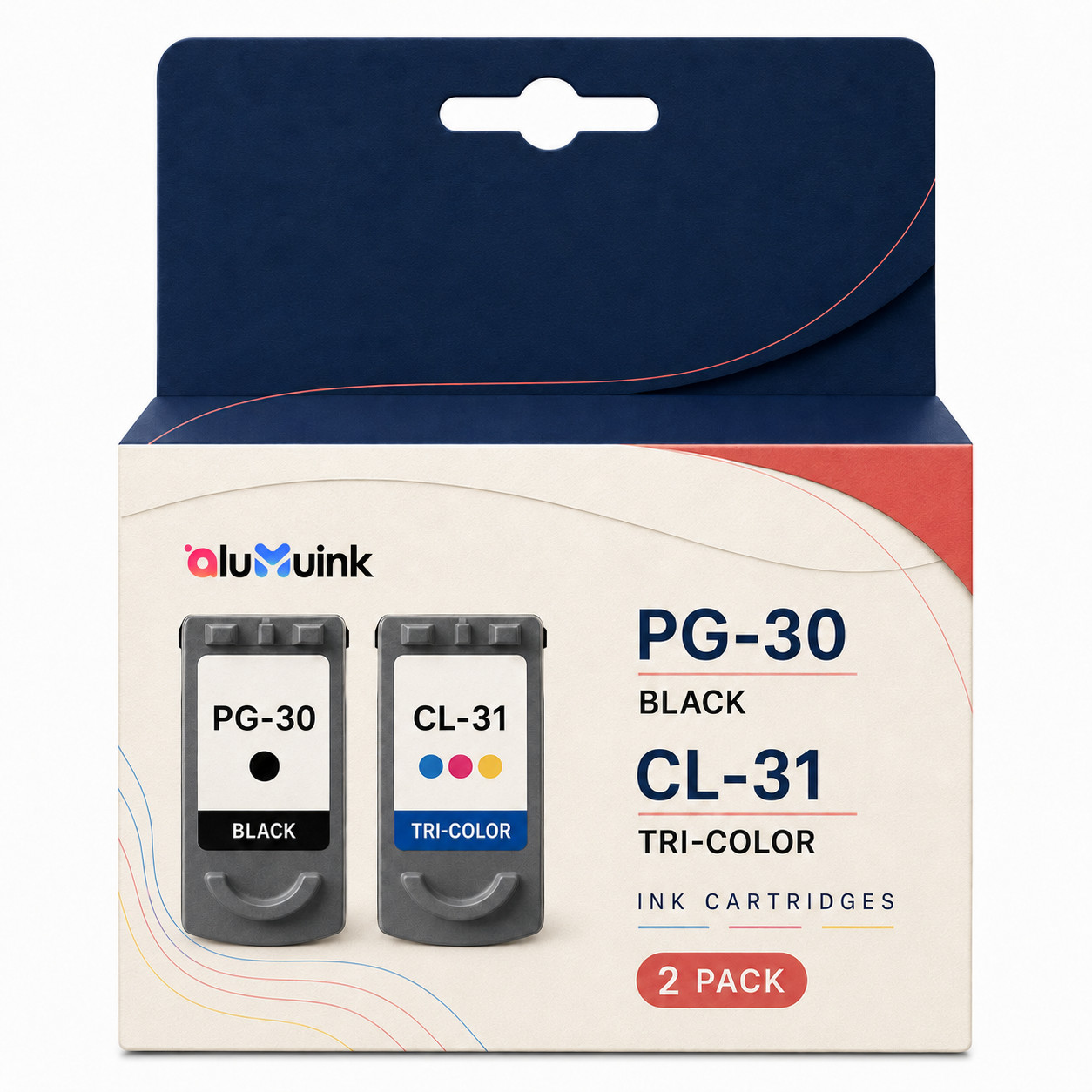 PG-30 Black and CL-31 Color Printer Ink Cartridge for iP2600 iP1800 MX310 MX300