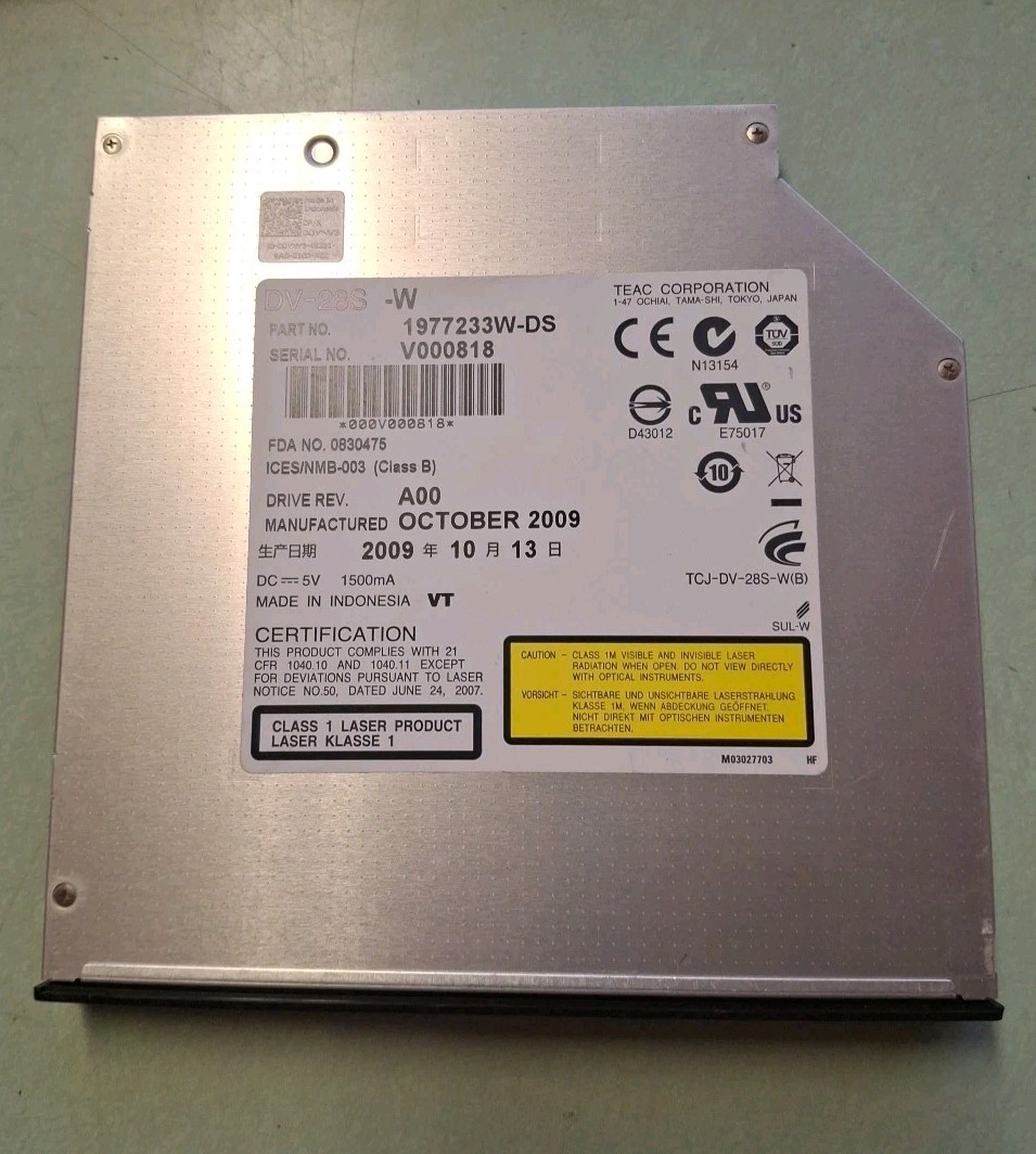 Genuine TEAC DV-28S-W Desktop/Laptop DVD-ROM Drive 1977233W-DS