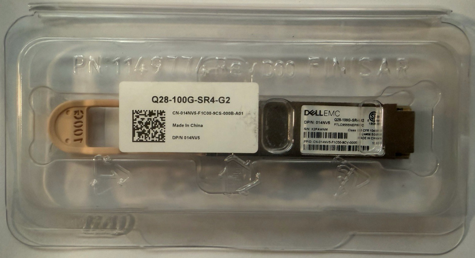 1 NEW Dell 014NV5 Finisar FTLC9554REPM-FC Q28-100G-SR4-G2 Ethernet 100GBASE-SR4