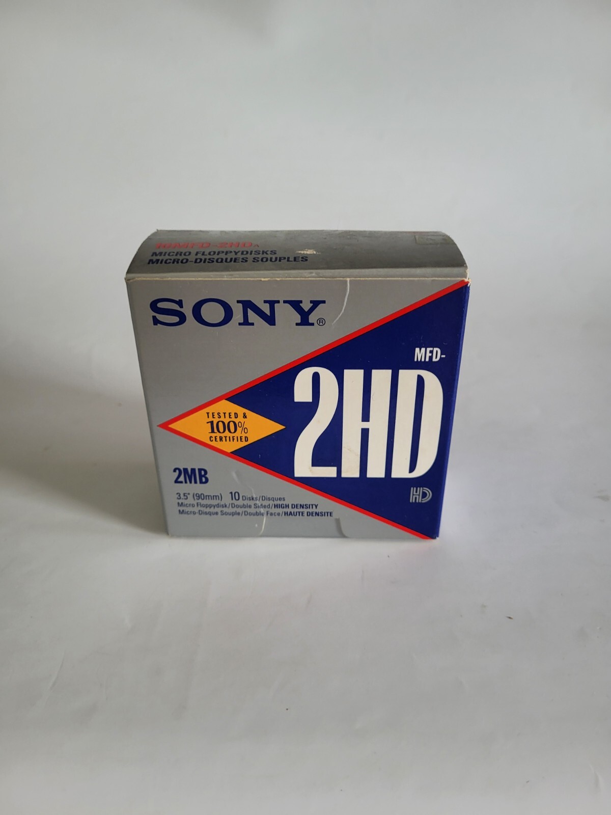 NEW Sony 2HD Floppy Diskettes Disk IBM Formatted 1.44 MB 3.5 Inch 10-Pack BLUE