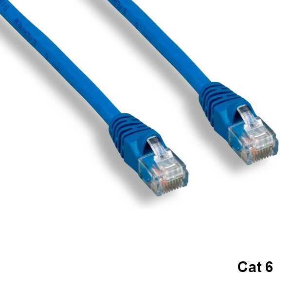 Kentek Blue 75ft Cat6 UTP Patch Cord 24AWG 550MHz RJ45 Router Network Internet