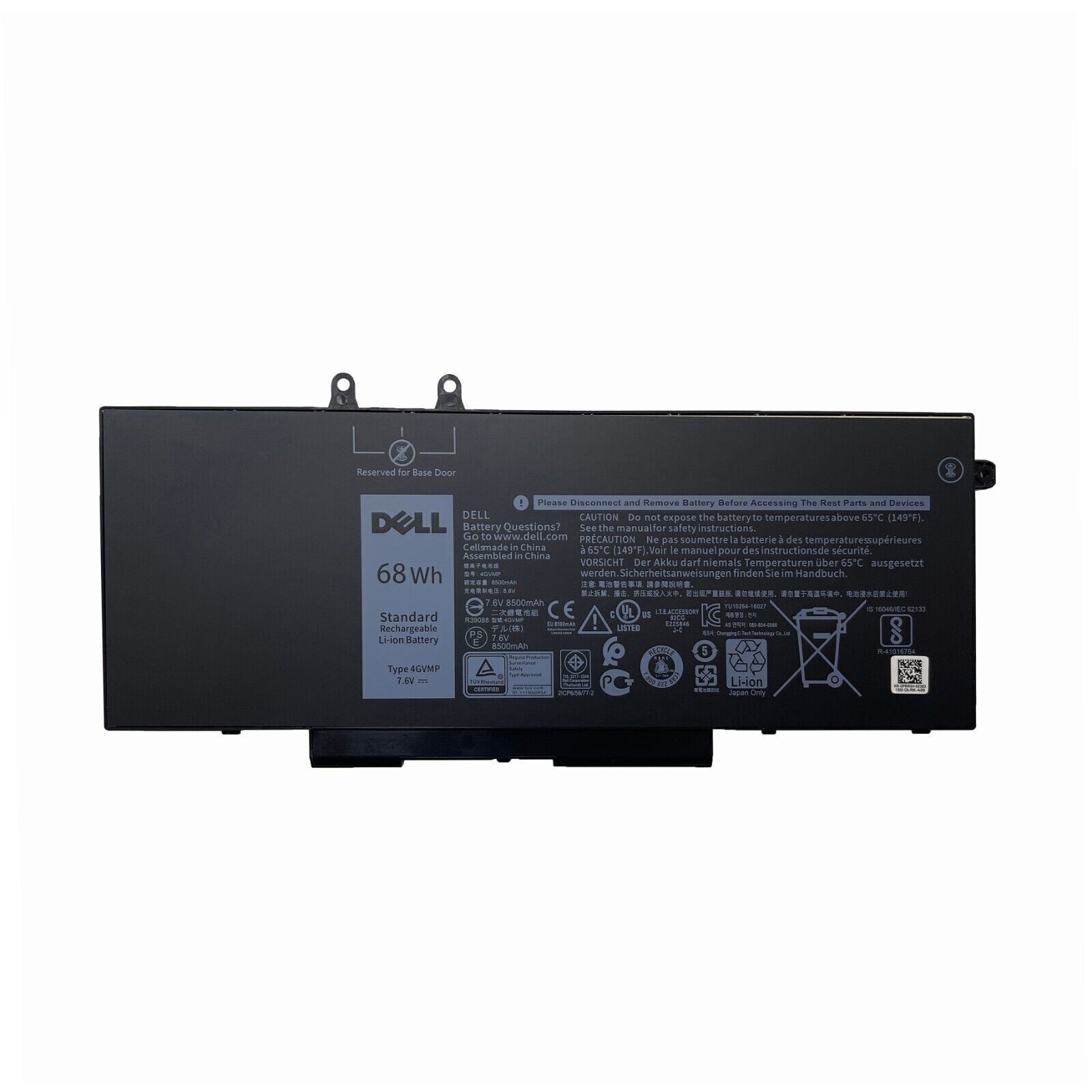 Genuine 4GVMP Battery Dell Latitude 5400 5500 Precision 3540 9JRYT C5GV2 68Wh
