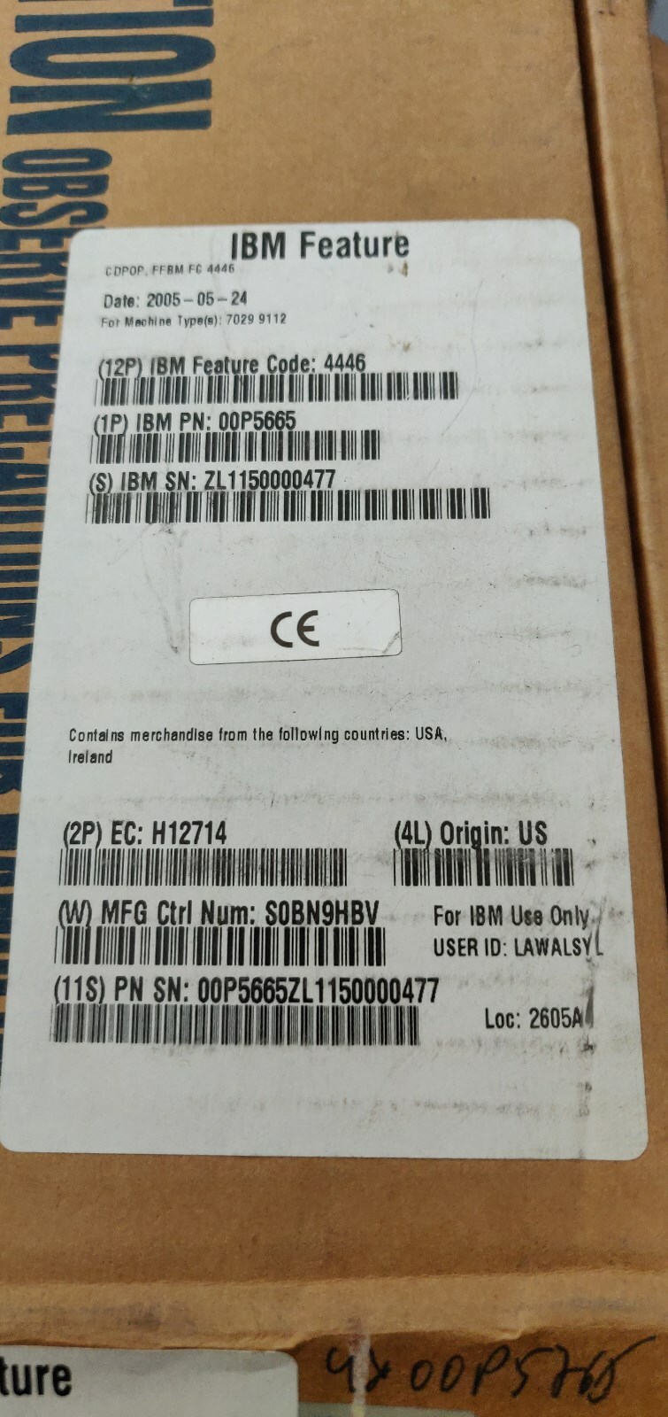 IBM 06P5665 4446 1GB Kit (4x 256MB) DIMMs 208-pin 8NS DDR SDRAM for IBM pSeries 