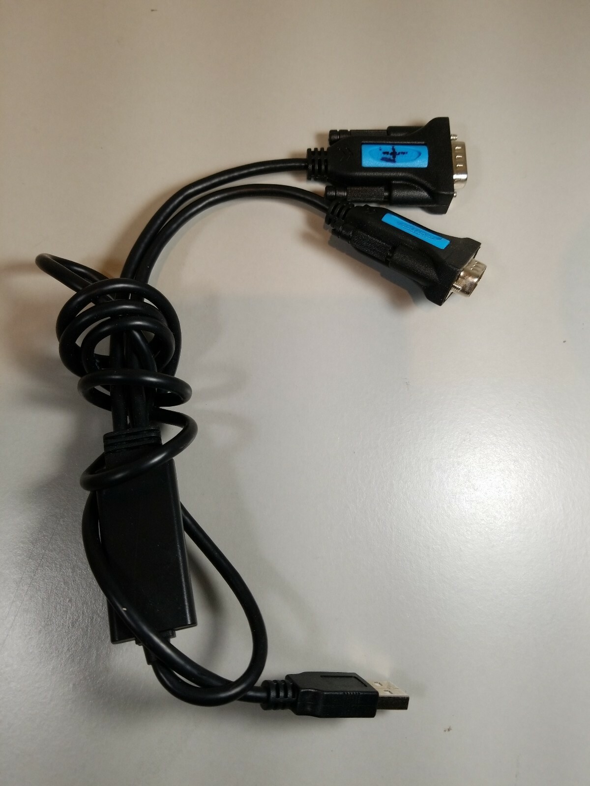 TECHTOO  USB to (2) RS232 Serial Cable DB9 Serial #B