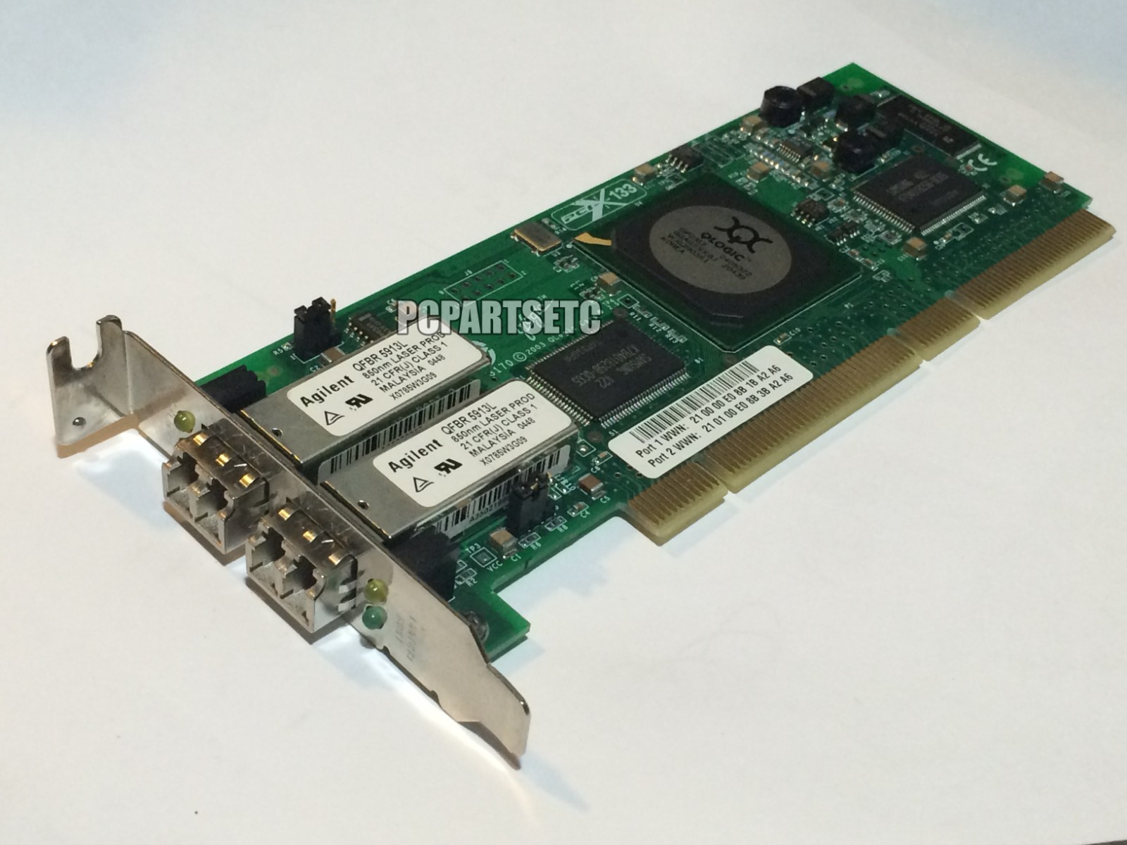QLA2342L FC5010409 QLogic Dual Port 2Gbps Low Profile PCI-X Fibre Channel Card