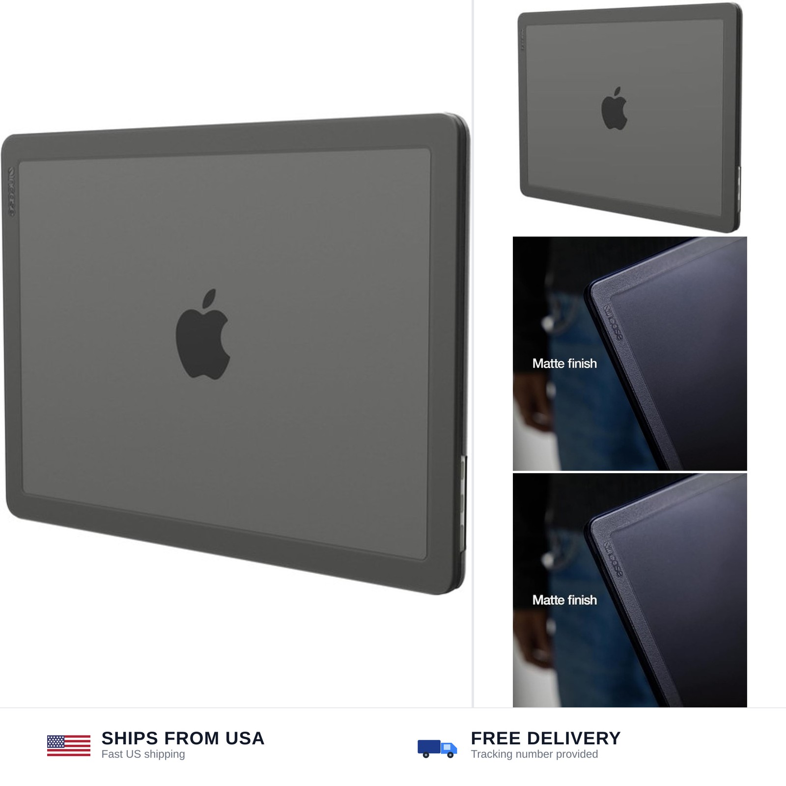 Incase Edge Hardshell Case with Makrolon for MacBook Air 15 inch, Black