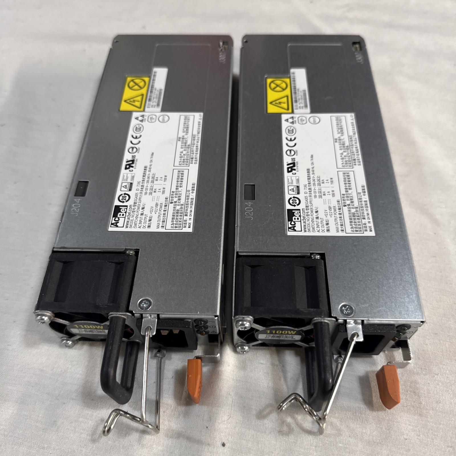 Lot of 2x EMC 071-000-611-01 AcBel SGA005 1100W Power Supply